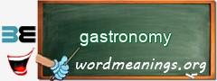WordMeaning blackboard for gastronomy
